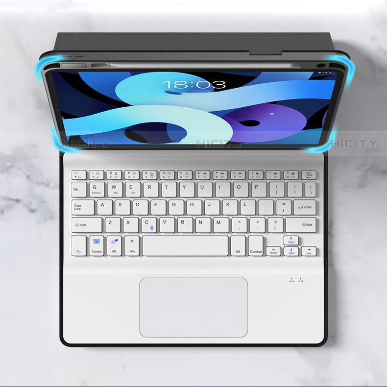 Carcasa de Cuero Cartera con Teclado para Apple iPad Air 10.9 (2020)