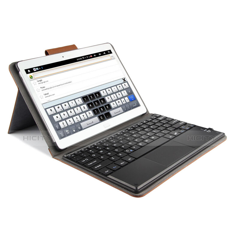 Carcasa de Cuero Cartera con Teclado para Huawei MediaPad M2 10.0 M2-A01 M2-A01W M2-A01L Marron