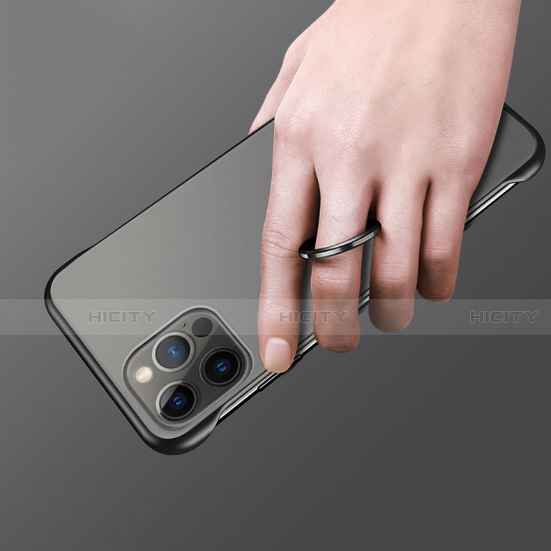 Carcasa Dura Cristal Plastico Funda Rigida Transparente con Magnetico Anillo de dedo Soporte para Apple iPhone 13 Pro