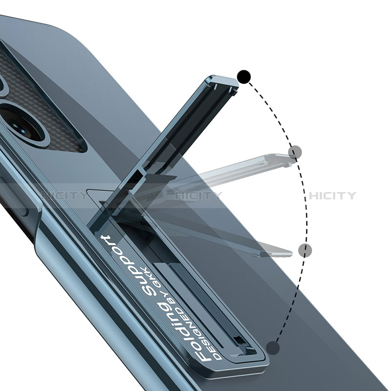 Carcasa Dura Cristal Plastico Funda Rigida Transparente con Soporte AC1 para Samsung Galaxy S21 Plus 5G