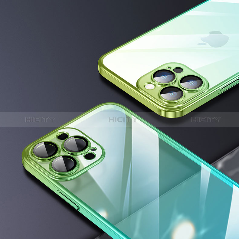 Carcasa Dura Cristal Plastico Funda Rigida Transparente Gradiente QC1 para Apple iPhone 13 Pro Max