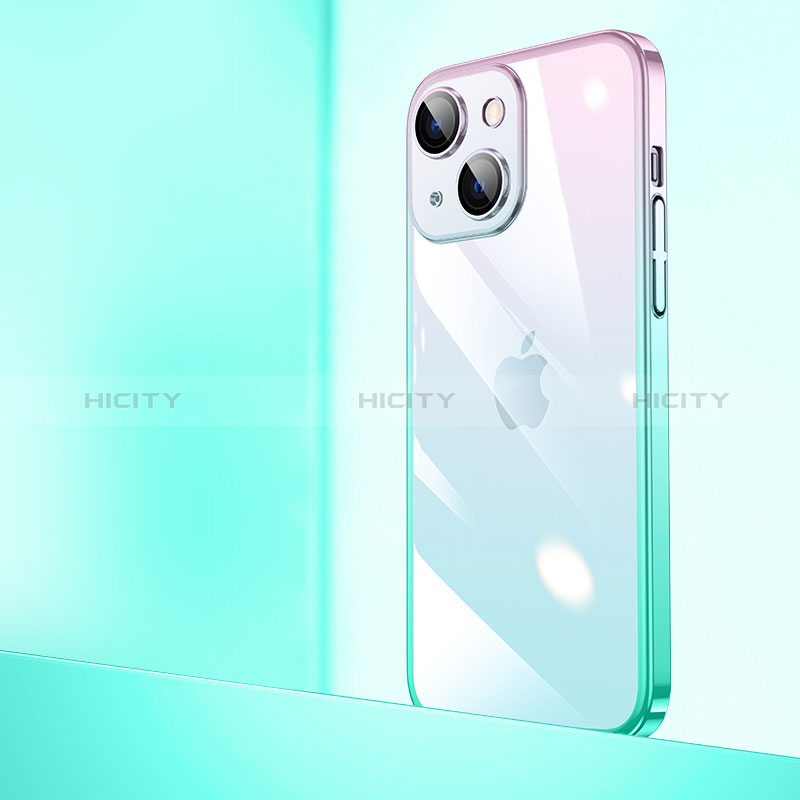 Carcasa Dura Cristal Plastico Funda Rigida Transparente Gradiente QC1 para Apple iPhone 14 Plus Vistoso