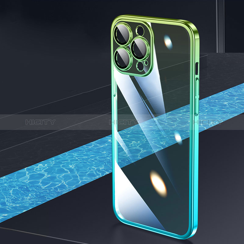Carcasa Dura Cristal Plastico Funda Rigida Transparente Gradiente QC1 para Apple iPhone 15 Pro
