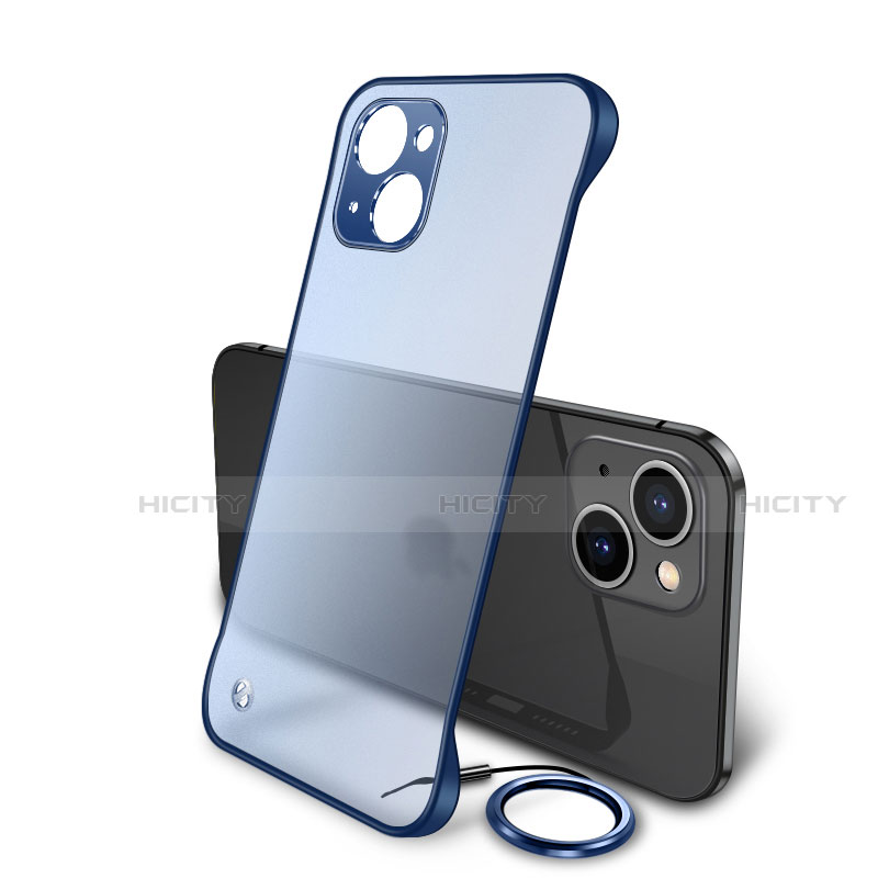 Carcasa Dura Cristal Plastico Funda Rigida Transparente H09 para Apple iPhone  13 Azul