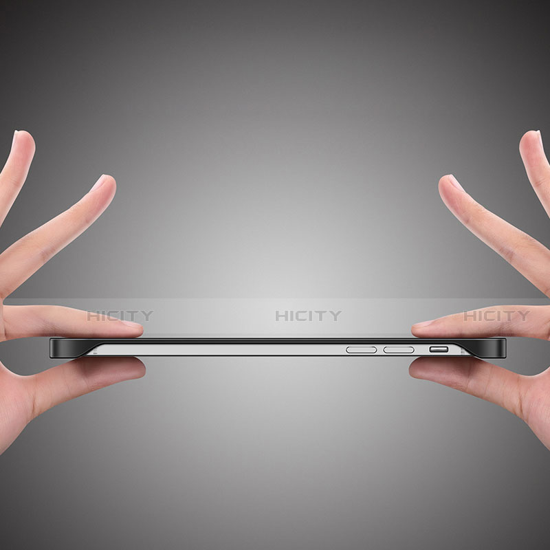 Carcasa Dura Cristal Plastico Funda Rigida Transparente H01 para Apple iPhone  13 Negro