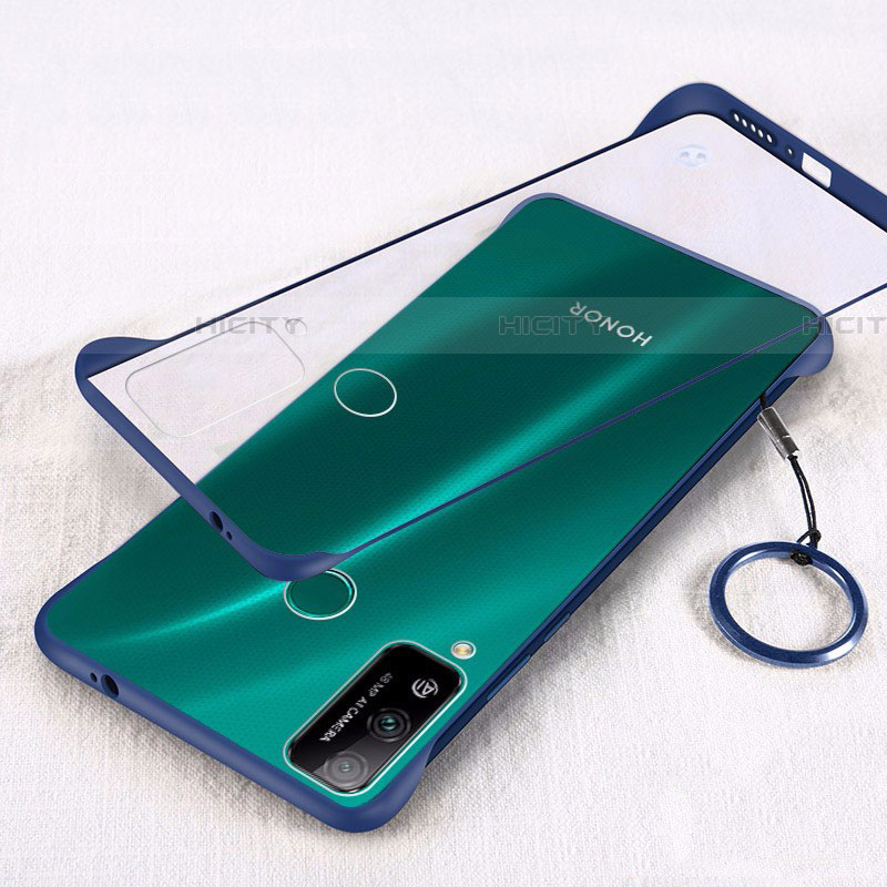 Carcasa Dura Cristal Plastico Funda Rigida Transparente H01 para Huawei Honor Play4T Azul