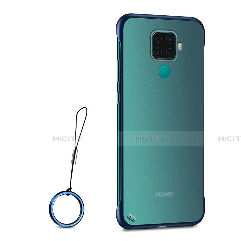 Carcasa Dura Cristal Plastico Funda Rigida Transparente H01 para Huawei Mate 30 Lite Azul