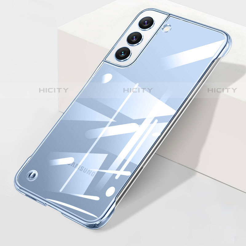 Carcasa Dura Cristal Plastico Funda Rigida Transparente H01 para Samsung Galaxy S21 FE 5G Azul