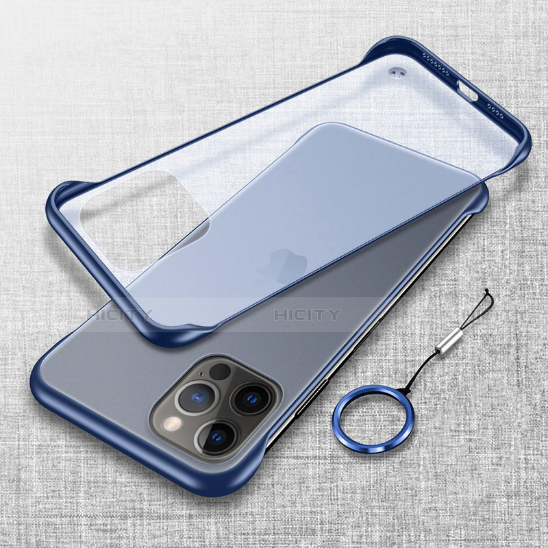 Carcasa Dura Cristal Plastico Funda Rigida Transparente H02 para Apple iPhone 13 Pro Azul