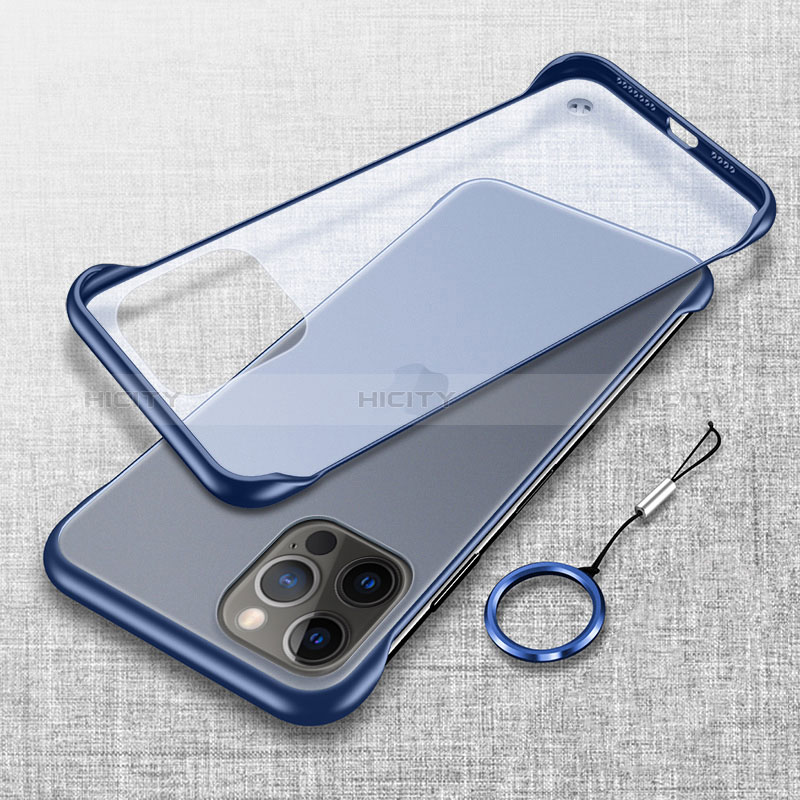 Carcasa Dura Cristal Plastico Funda Rigida Transparente H02 para Apple iPhone 14 Pro Max Azul