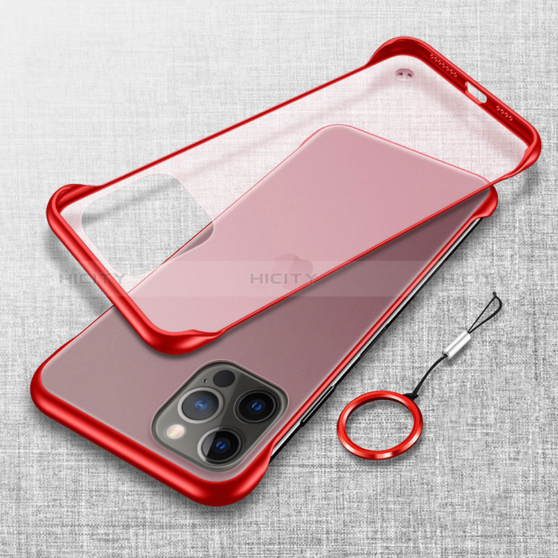 Carcasa Dura Cristal Plastico Funda Rigida Transparente H02 para Apple iPhone 14 Pro Max Rojo