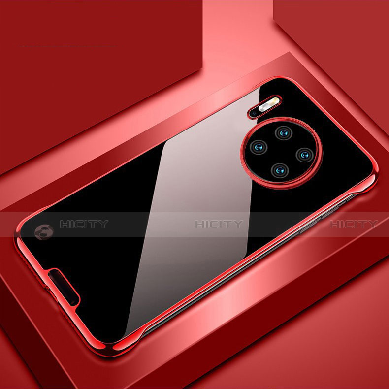 Carcasa Dura Cristal Plastico Funda Rigida Transparente H02 para Huawei Mate 30 Pro 5G Rojo