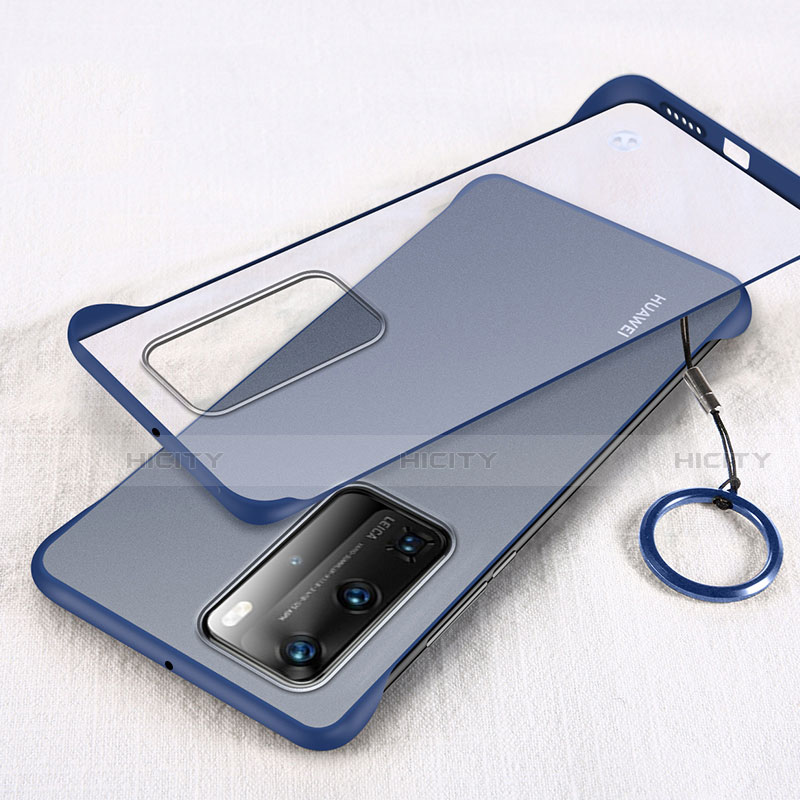 Carcasa Dura Cristal Plastico Funda Rigida Transparente H02 para Huawei P40 Pro Azul