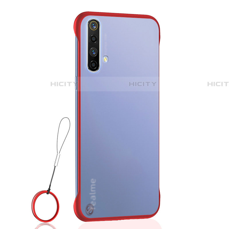 Carcasa Dura Cristal Plastico Funda Rigida Transparente H02 para Realme X50 5G Rojo