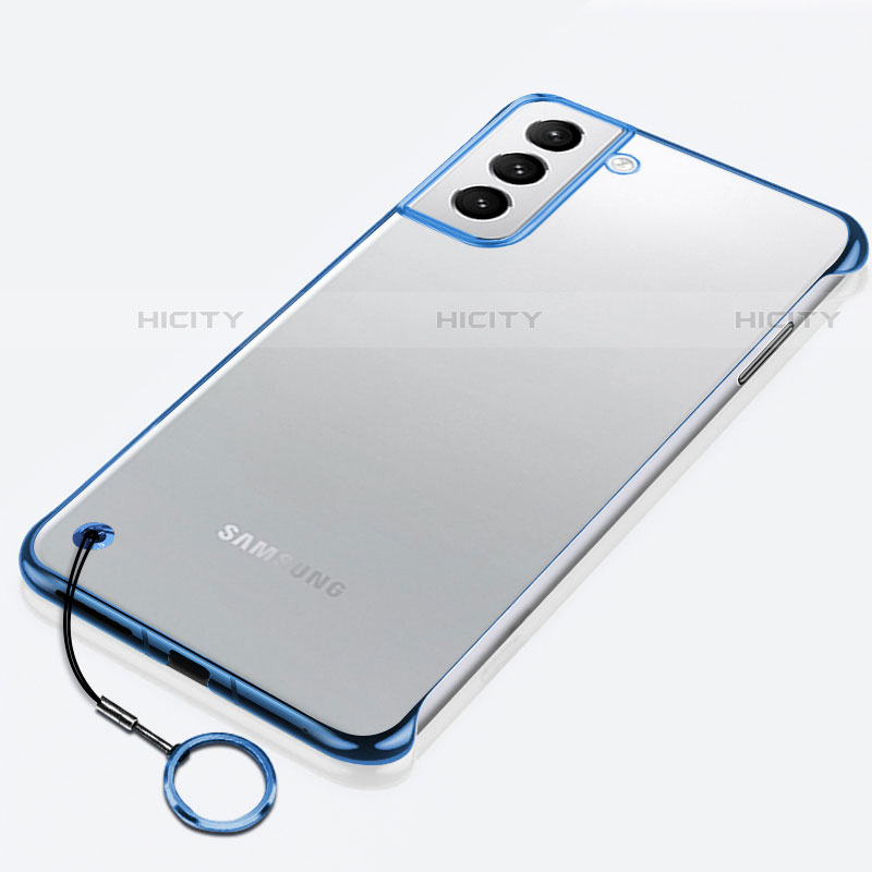 Carcasa Dura Cristal Plastico Funda Rigida Transparente H02 para Samsung Galaxy S22 5G Azul
