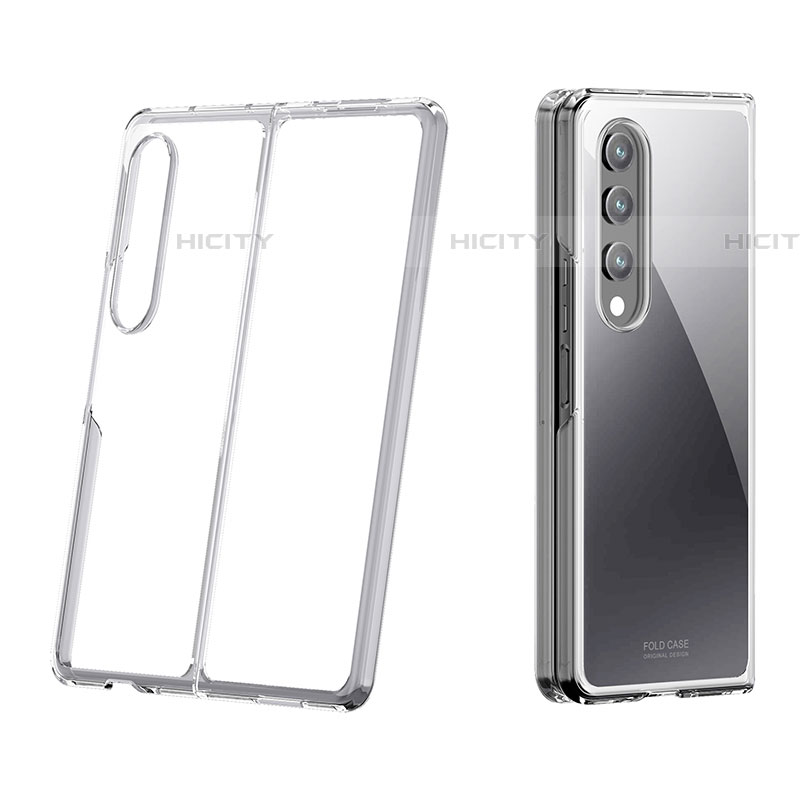 Carcasa Dura Cristal Plastico Funda Rigida Transparente H02 para Samsung Galaxy Z Fold4 5G Claro