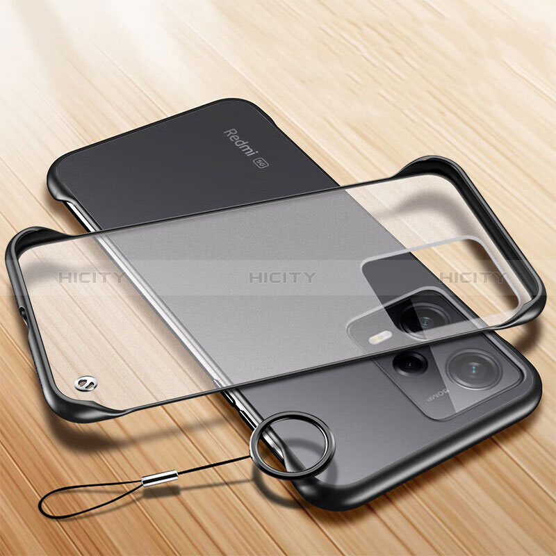 Carcasa Dura Cristal Plastico Funda Rigida Transparente H02 para Xiaomi Poco X5 5G Negro