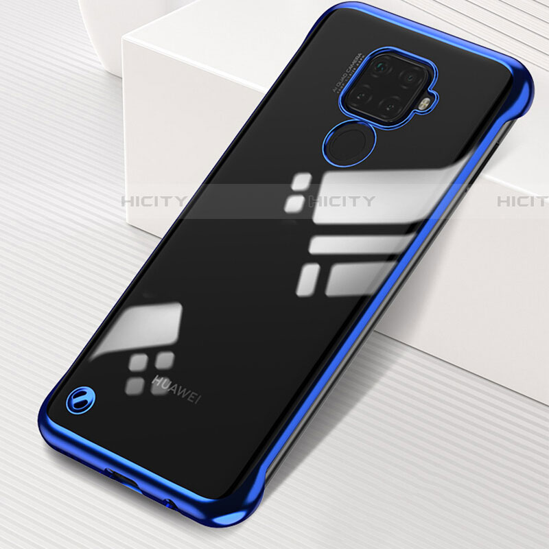 Carcasa Dura Cristal Plastico Funda Rigida Transparente H03 para Huawei Mate 30 Lite Azul