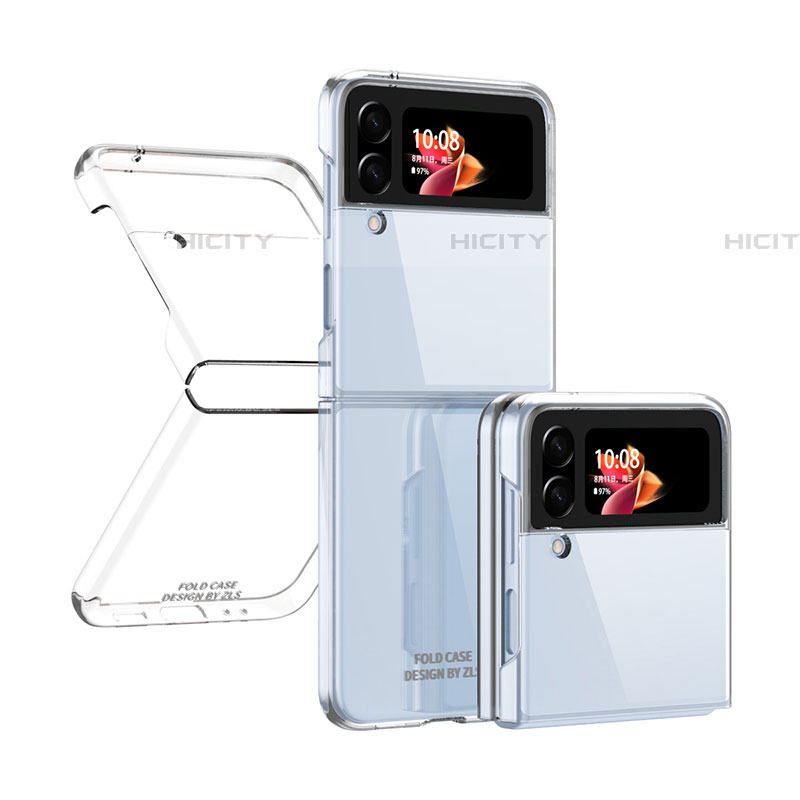Carcasa Dura Cristal Plastico Funda Rigida Transparente H03 para Samsung Galaxy Z Flip4 5G Claro