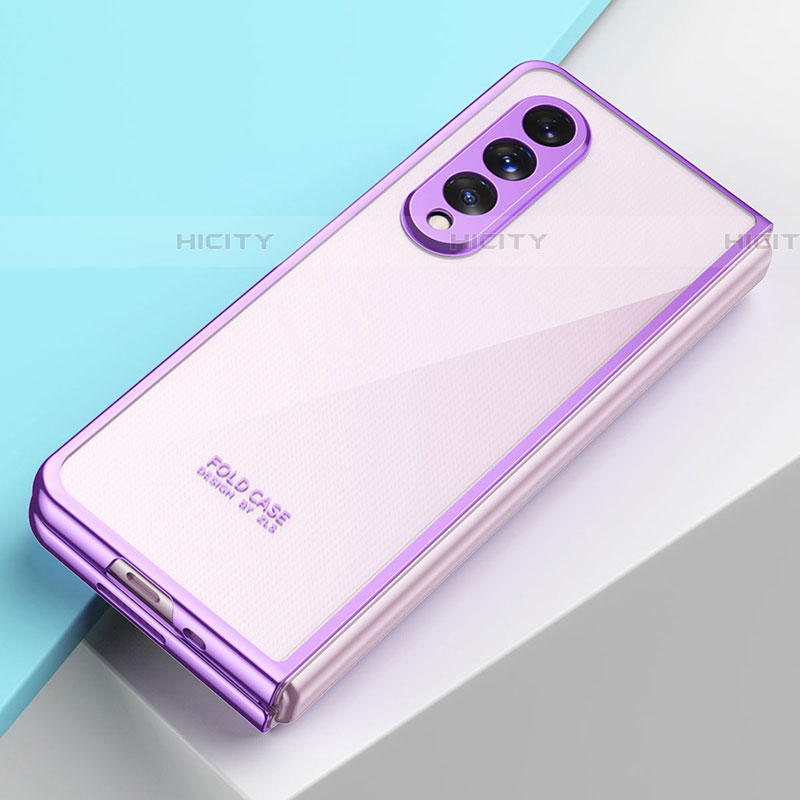 Carcasa Dura Cristal Plastico Funda Rigida Transparente H04 para Samsung Galaxy Z Fold4 5G