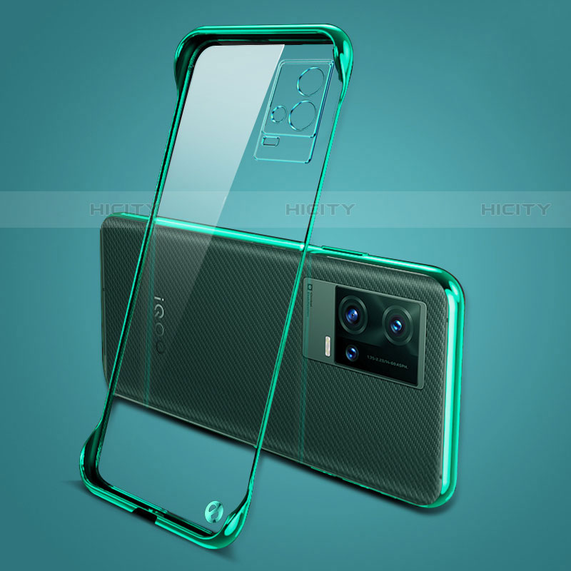 Carcasa Dura Cristal Plastico Funda Rigida Transparente H04 para Vivo iQOO 8 Pro 5G Verde