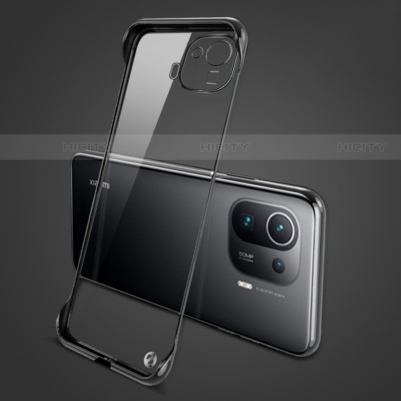 Carcasa Dura Cristal Plastico Funda Rigida Transparente H04 para Xiaomi Mi 11 Pro 5G Negro