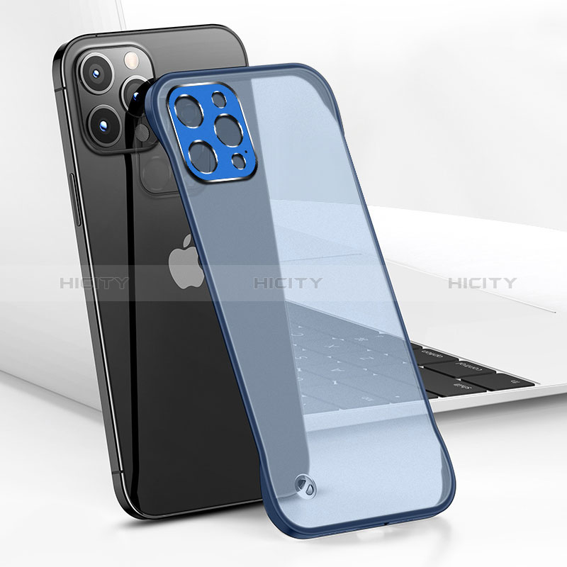 Carcasa Dura Cristal Plastico Funda Rigida Transparente H05 para Apple iPhone 14 Pro Azul