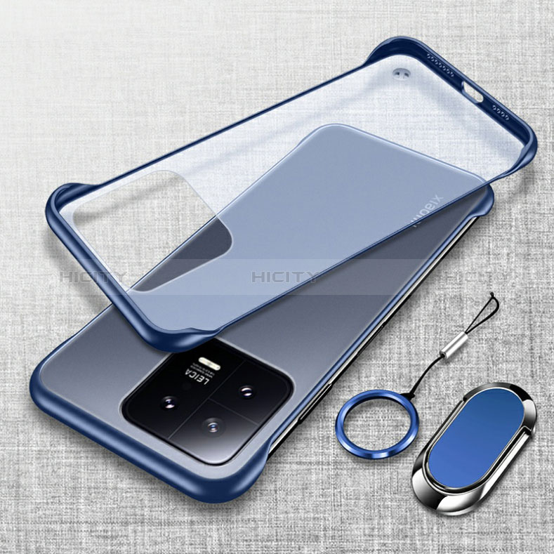 Carcasa Dura Cristal Plastico Funda Rigida Transparente H05 para Xiaomi Mi 13 5G Azul