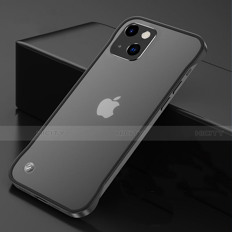 Carcasa Dura Cristal Plastico Funda Rigida Transparente H06 para Apple iPhone 13 Negro