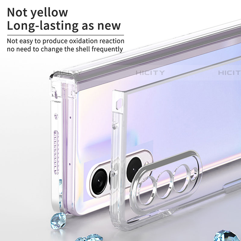 Carcasa Dura Cristal Plastico Funda Rigida Transparente H06 para Samsung Galaxy Z Fold4 5G