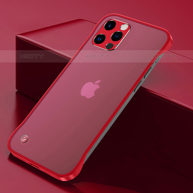 Carcasa Dura Cristal Plastico Funda Rigida Transparente H07 para Apple iPhone 15 Pro Rojo
