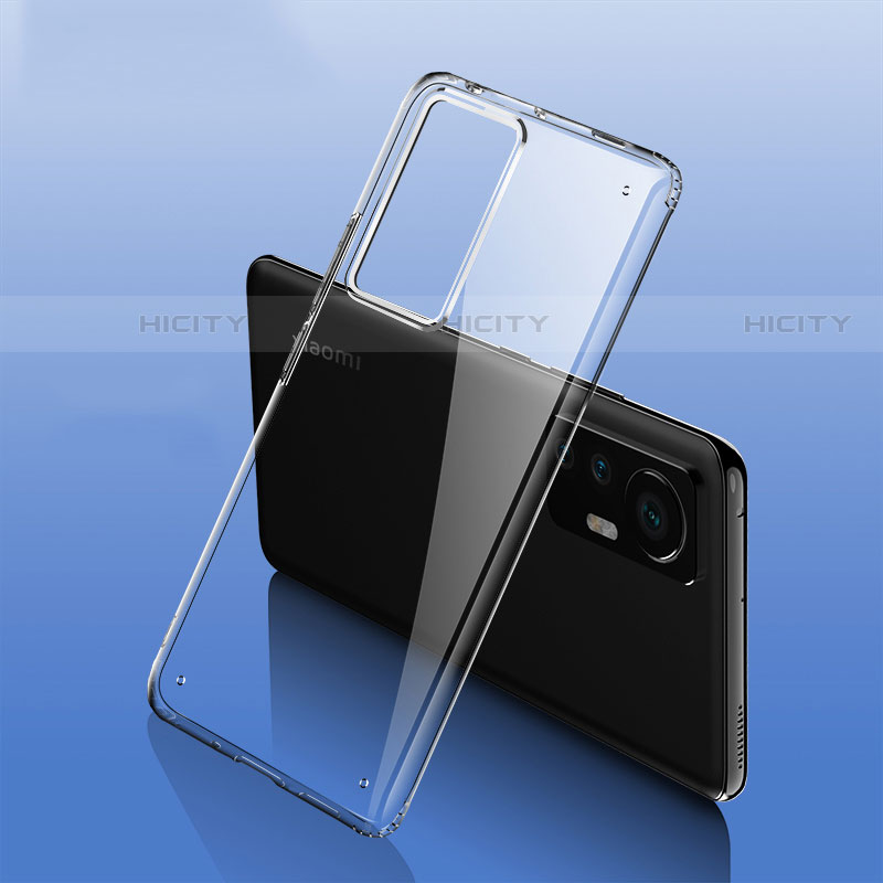 Carcasa Dura Cristal Plastico Funda Rigida Transparente H09 para Xiaomi Mi 12S 5G Gris