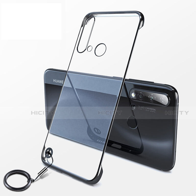 Carcasa Dura Cristal Plastico Funda Rigida Transparente K01 para Huawei P20 Lite (2019) Negro