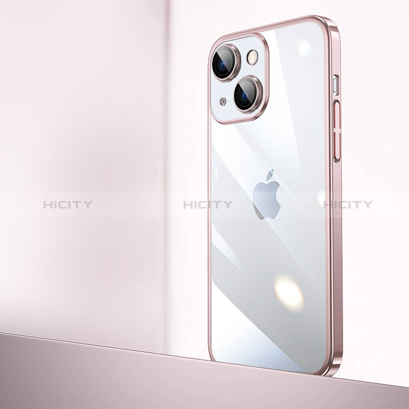 Carcasa Dura Cristal Plastico Funda Rigida Transparente QC2 para Apple iPhone 14 Plus