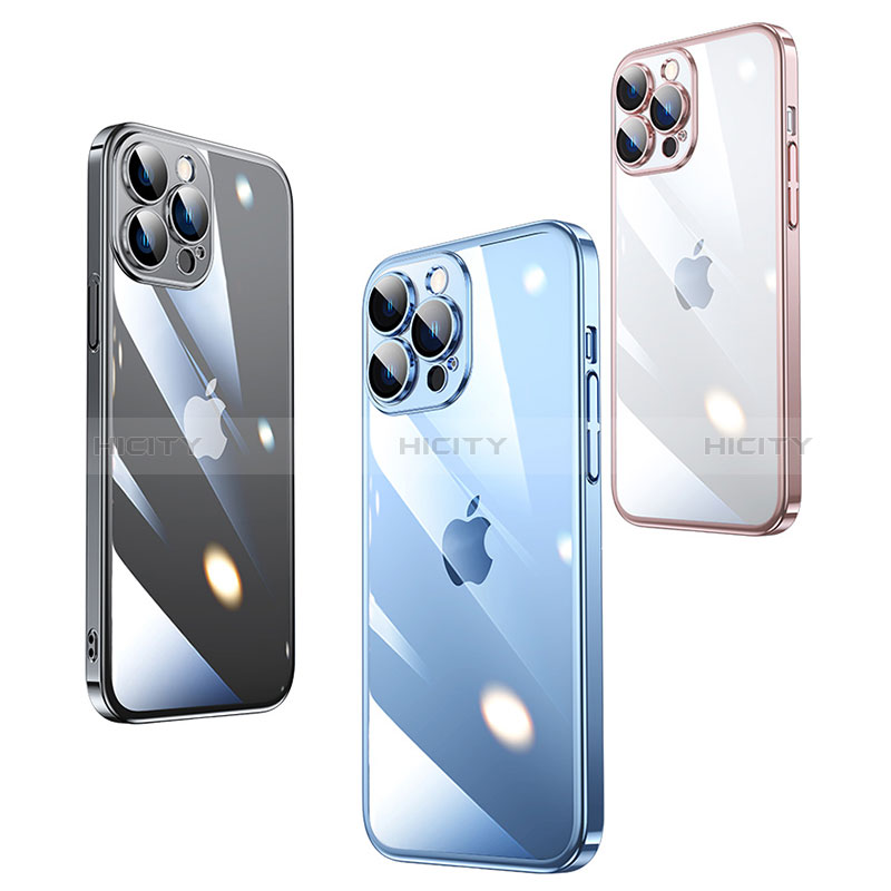 Carcasa Dura Cristal Plastico Funda Rigida Transparente QC2 para Apple iPhone 14 Pro