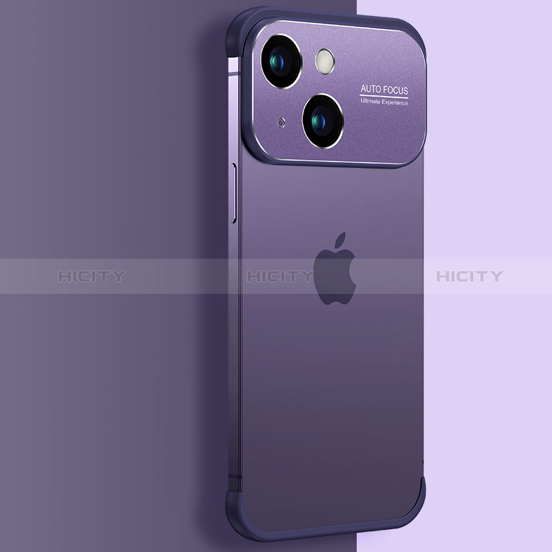 Carcasa Dura Cristal Plastico Funda Rigida Transparente QC3 para Apple iPhone 13 Morado