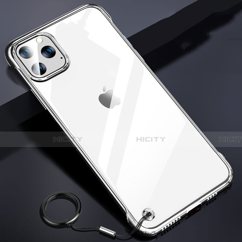 Carcasa Dura Cristal Plastico Funda Rigida Transparente S01 para Apple iPhone 11 Pro Max Plata