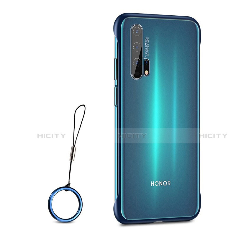 Carcasa Dura Cristal Plastico Funda Rigida Transparente S01 para Huawei Honor 20 Pro Azul