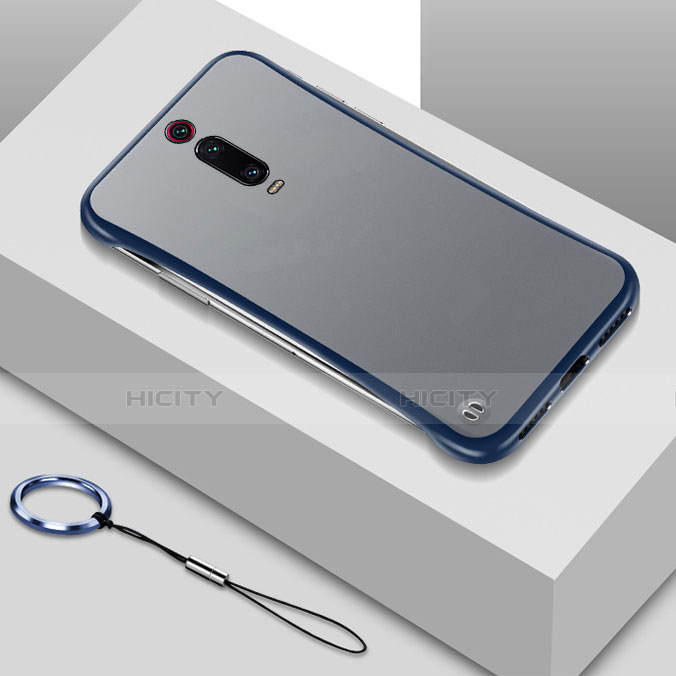 Carcasa Dura Cristal Plastico Funda Rigida Transparente S01 para Xiaomi Mi 9T Azul