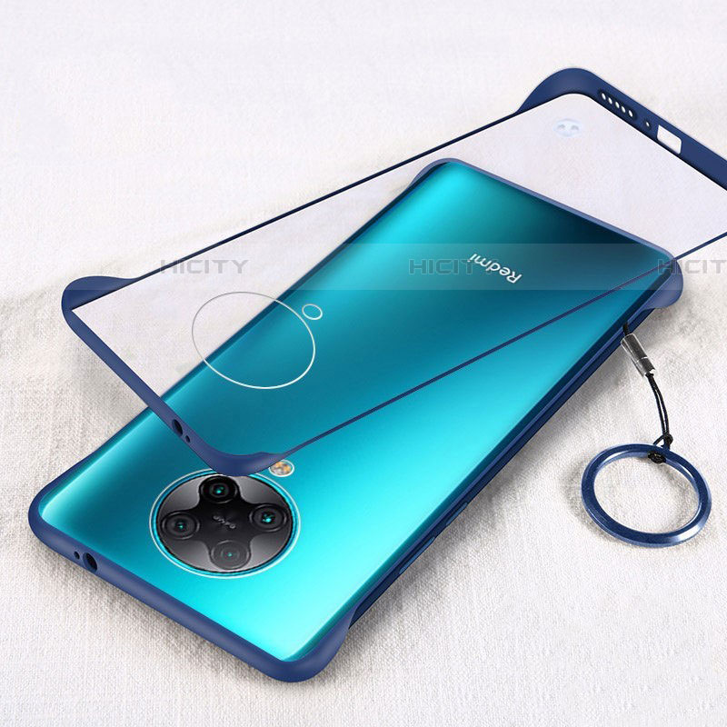 Carcasa Dura Cristal Plastico Funda Rigida Transparente S01 para Xiaomi Poco F2 Pro Azul
