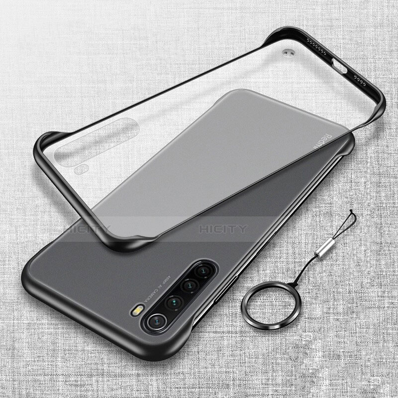 Carcasa Dura Cristal Plastico Funda Rigida Transparente S01 para Xiaomi Redmi Note 8 (2021) Negro