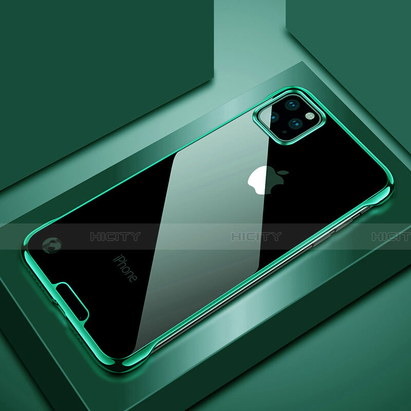 Carcasa Dura Cristal Plastico Funda Rigida Transparente S02 para Apple iPhone 11 Pro Verde
