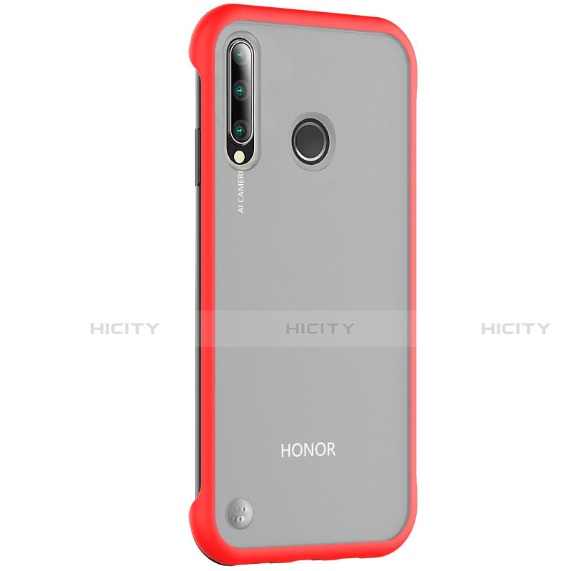 Carcasa Dura Cristal Plastico Funda Rigida Transparente S02 para Huawei Honor 20 Lite Rojo