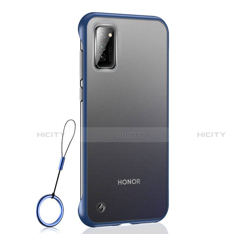 Carcasa Dura Cristal Plastico Funda Rigida Transparente S04 para Huawei Honor V30 5G Azul