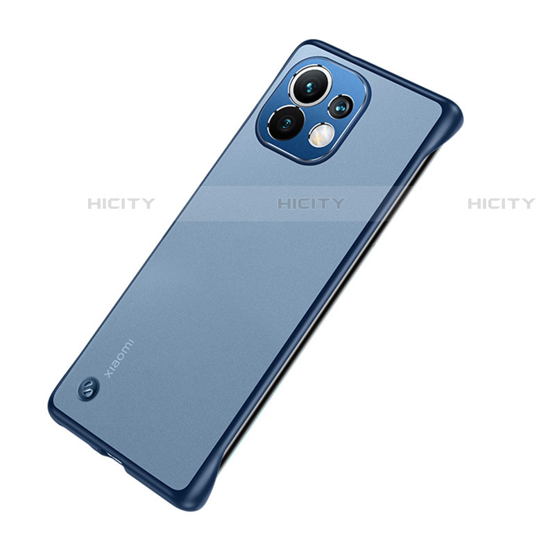 Carcasa Dura Cristal Plastico Funda Rigida Transparente S04 para Xiaomi Mi 11 5G Azul