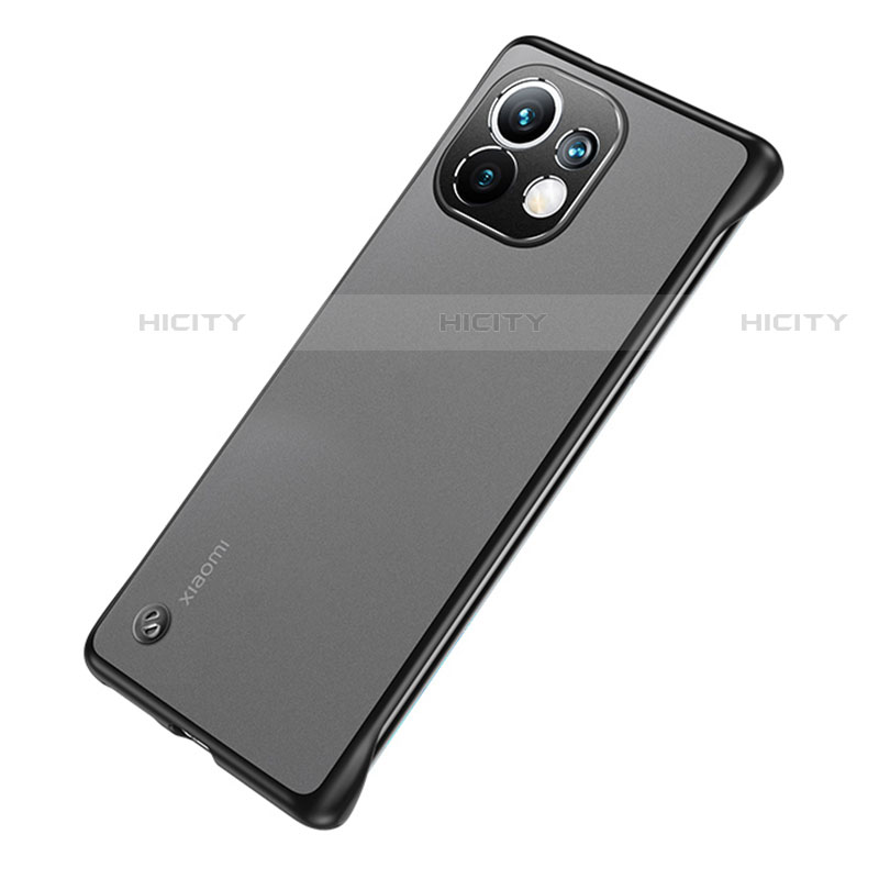 Carcasa Dura Cristal Plastico Funda Rigida Transparente S04 para Xiaomi Mi 11 5G Negro
