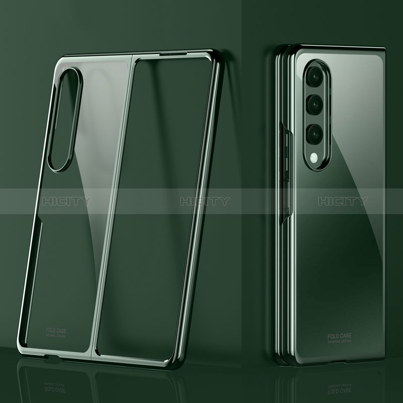 Carcasa Dura Cristal Plastico Funda Rigida Transparente Z01 para Samsung  Galaxy Z Fold3 5G Negro