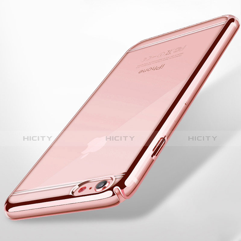 Carcasa Dura Cristal Plastico Rigida Transparente para Apple iPhone 6 Rosa