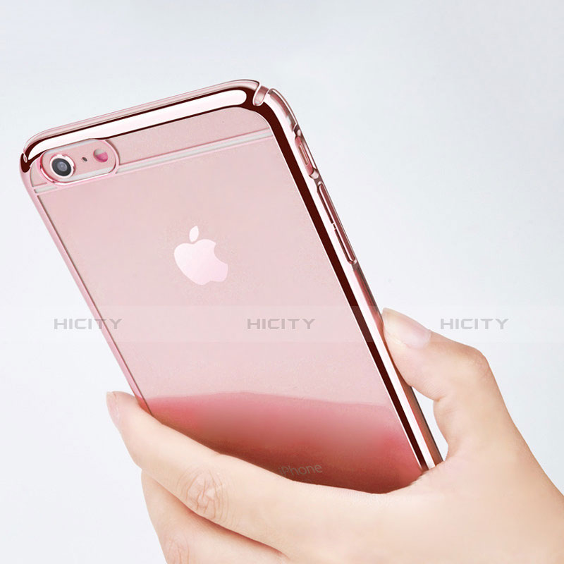 Carcasa Dura Cristal Plastico Rigida Transparente para Apple iPhone 6S Rosa