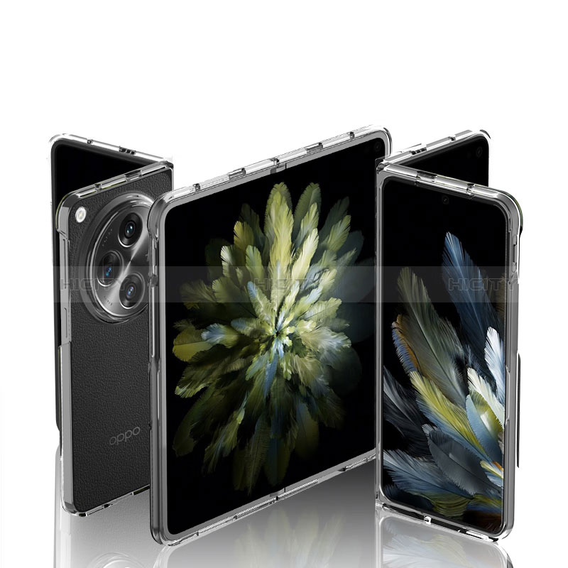 Carcasa Dura Cristal Plastico Rigida Transparente T01 para OnePlus Open 5G Claro